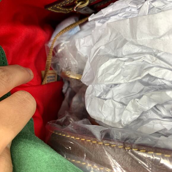 Dooney & Bourke Handbags Florentine Leather Satchel Brown Chestnut - Picture 16 of 16